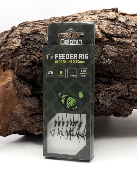 Delphin Feeder Rig Braided Line Turner mit Ködernadel Gr. 4 6 8