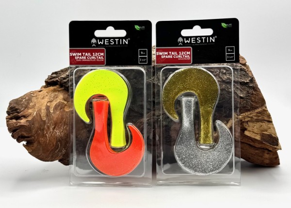 Westin Swim Tail Spare Curltail 9cm 8g Twisterschwanz Orange/Fluo & Gold/Silver
