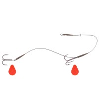 Zeck Deadbait Twin Treble Rig Montage Gr. 2 4 6 80cm