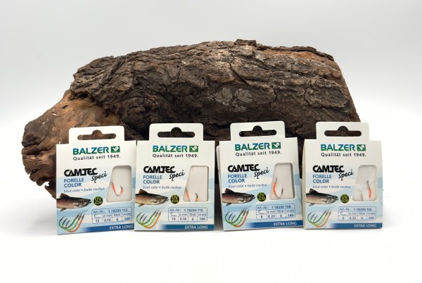 Balzer Camtec Speci Haken Forelle Farbig Vorfach 140cm Gr. 4 6 8 10 12 SALE