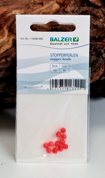 Balzer Stopperperlen M Rot 10 Stück