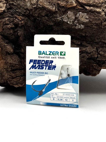 Balzer Feeder Master Multi Feeder Rig mit Schnurstopper 12cm Gr. 4 6 8 10 12