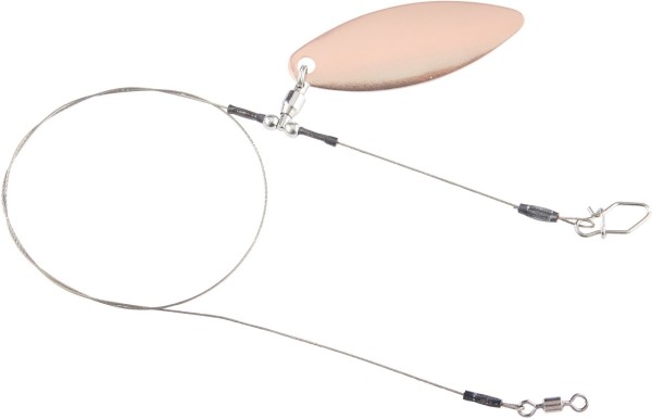 Balzer Shirasu 7x7 Niroflex Hechtvorfach mit kugelgelagertem Spinnerblatt in Silber oder Kupfer