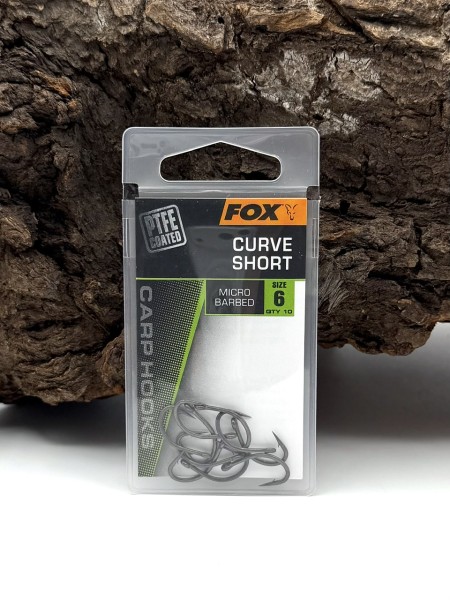 Fox Curve Short PTFE Karpfenhaken Micro Barbed Größe 2 4 6