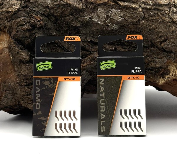 Fox Edges Mini Flippa Camo Naturals Line Aligner für Karpfen-Rigs 10 Stück
