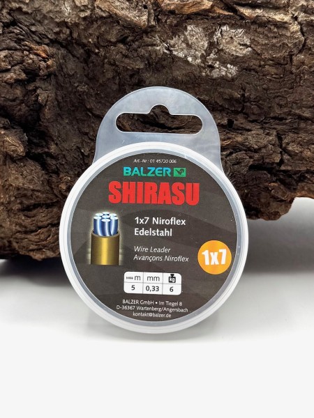 Balzer Shirasu 1x7 Niroflex Edelstahlvorfach 5m 6kg 9kg 13kg