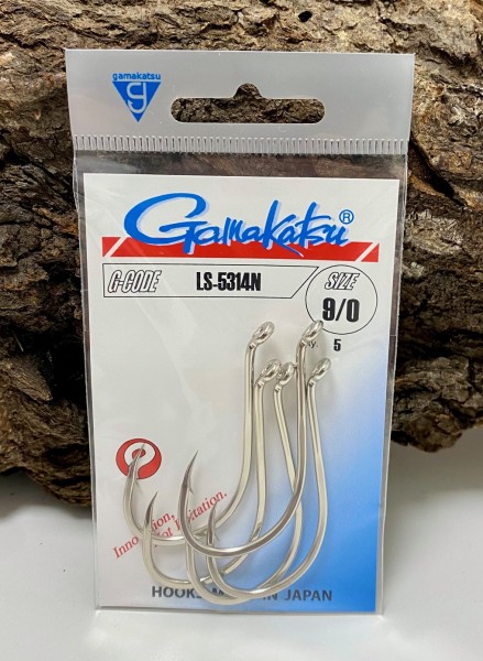 Gamakatsu LS-5314N Hooks Nickel 1/0 2/0 3/0 4/0 5/0 6/0 7/0 8/0 9/0 10/0