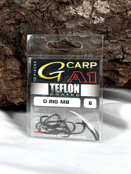 Gamakatsu G-Carp A1 D-Rig MB Hook 4 6 8 Teflon Coating 10 Stück SALE