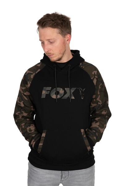 Fox Black Camo Raglan Hoody Pullover S M L XL XXL XXXL