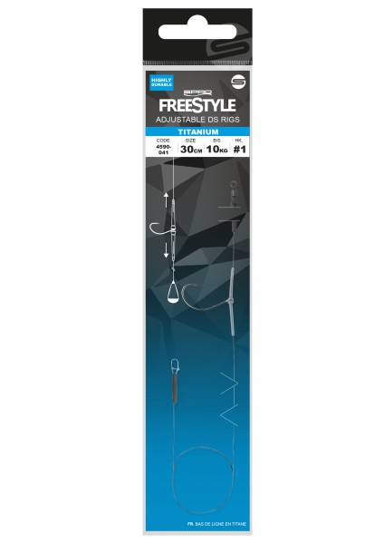 Spro Freestyle Titanium 1x7 Adjustable DS Dropshot Rig Gr. 1 30cm 11kg
