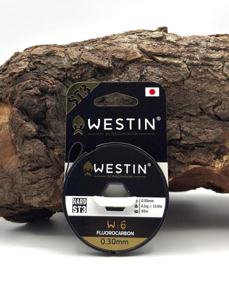 Westin W6 ST3 Fluorocarbon 0.30mm 6.1kg/13.4lbs 50m Clear Vorfachmaterial