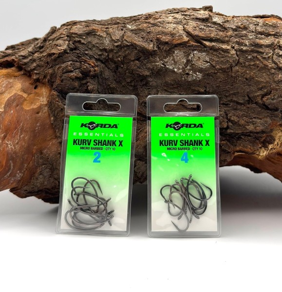 Korda Essentials Kurv Shank X Micro Barbed Karpfenhaken GR. 2 & 4