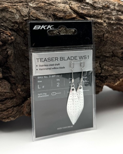 BKK Teaser Blade WS1 Willow Spinnerblatt Silver 5 Größen