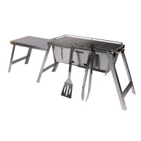 RidgeMonkey Grilla BBQ Firepit Edition portable stainless steel barbecue tragbarer Edelstahlgrill