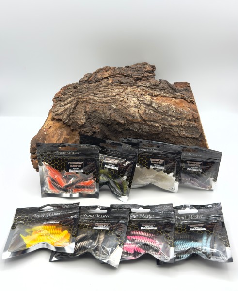 Spro Trout Master Worm 45 45mm Garlic Aroma UV 15 Farben