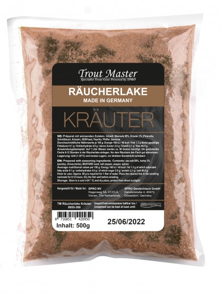 Spro Trout Master Räucherlake Kräuter 500g Made in Germany
