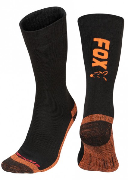 Fox Collection Socks Black Orange oder Green Silver Thermolite long 40-43 44-47