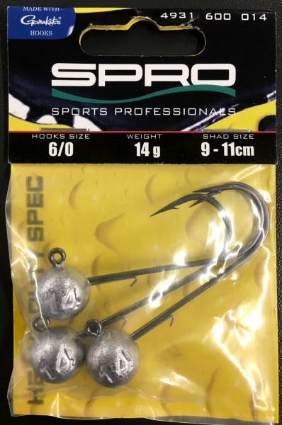 Spro Jighead HD Jig 90 Gr. 6/0 5g 7g 10g 14g 18g 24g