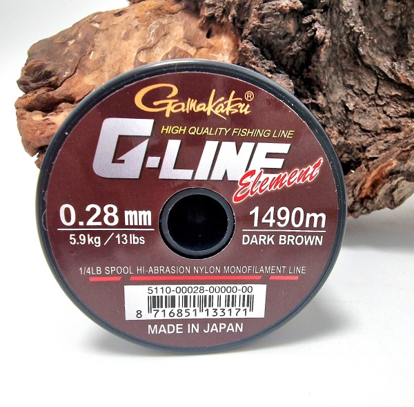 Gamaktsu G-Line Dark Brown 0,28mm 5,9kg 1490m
