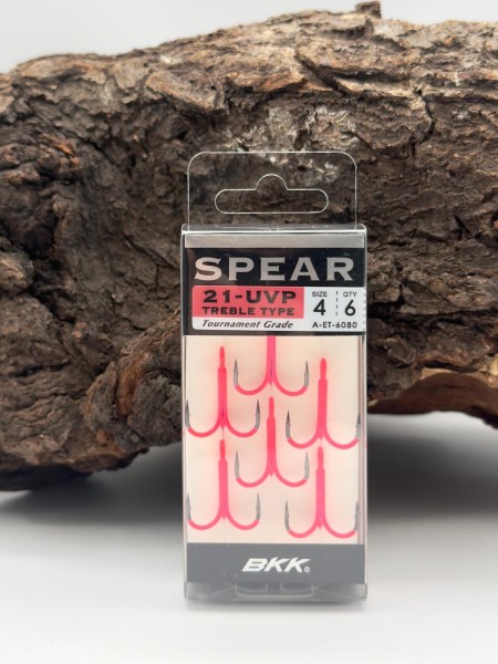BKK Spear-21 UVP Treble Hook Drillinge Pink
