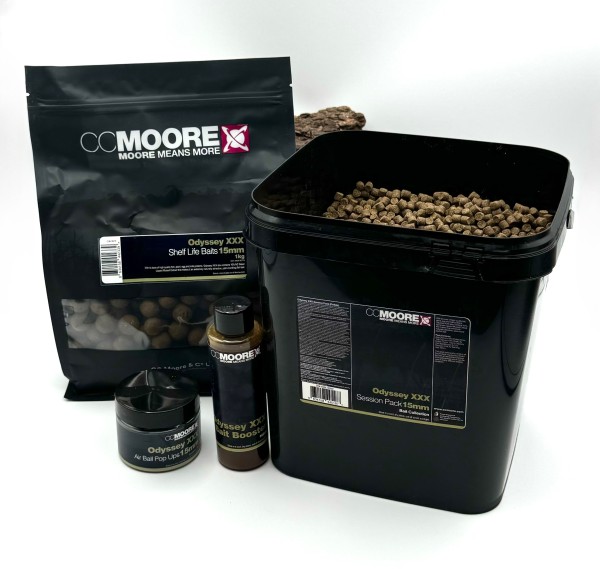 CCmoore Odyssey XXX Session Pack 15mm 18mm Boilies Pellets Booster Ball Pop Ups