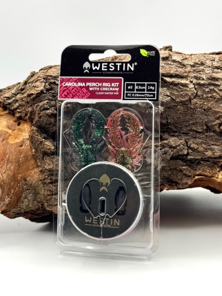 Westin Carolina Perch Rig Kit + 6,5cm CreCraw 14g Clear & Dark Water Mix