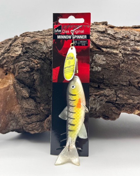 DAM Effzett Minnow Spinner Sinking 3g 5g 7g 13g Yellow Black