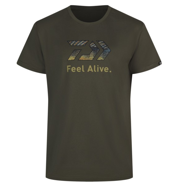 DAIWA D-VEC T-Shirt Zander Olive Kurzarm-Shirt M L XL XXL