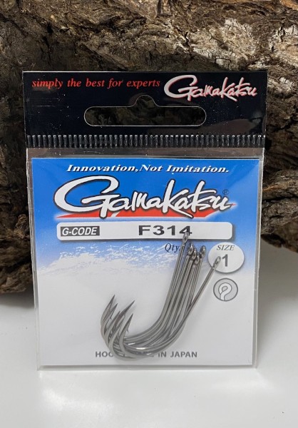 Gamakatsu F314 Haken New Label Hooks Black Gr. 1 2 4 6 8 10 12 14