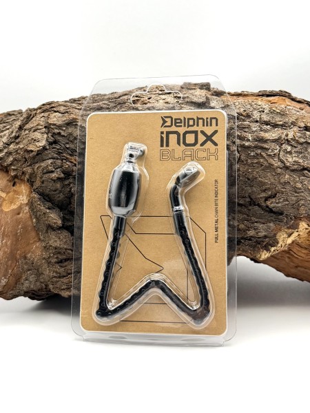 Delphin INOX Bissanzeiger Hänger Metall Chrome Black