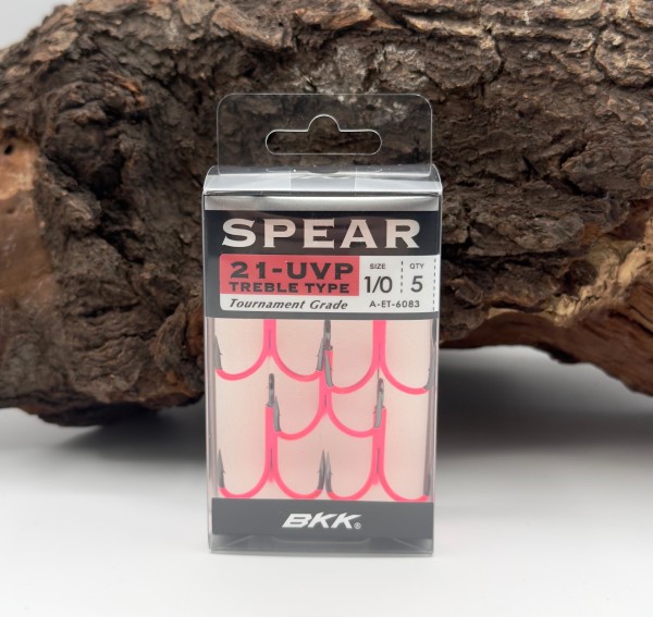 BKK Spear-21 UVP Treble Hook Drillinge Pink