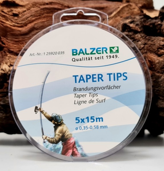 Balzer Tapertips 0,28-0,58mm 0,30-0,58mm 0,33-0,58mm 0,35-0,58mm 5x15m
