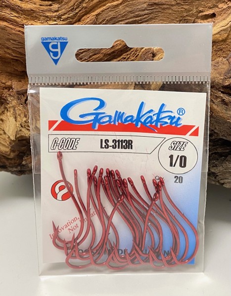 Gamakatsu LS-3113R Hooks Red 1/0 2/0 3/0 1 2 4 6