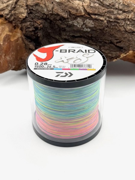 Daiwa J-Braid X8 Geflochtene Schnur Multicolour je 10m!!! 0,24mm/18kg 0,28mm/26,5kg