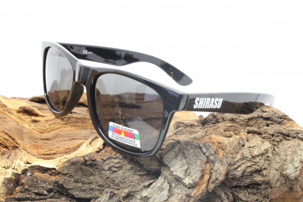 Balzer Shirasu Brille schwarzer Rahmen graue Gläser Polarisationsbrille ABVERKAUF