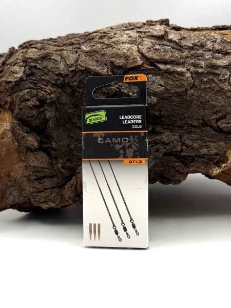 Fox Edges Camo Leadcore Leaders 75cm 50lb 3 Stück