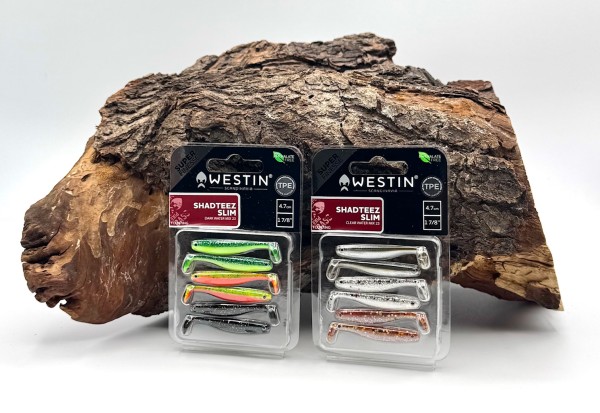 Westin Shadteez Slim TPE 4,7cm 1g 6 Stück Clear & Dark Water Mix Finesse