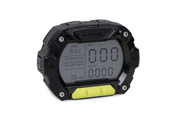 Fox Matrix Digital Clicker Pro - Fischzähler Stoppuhr Gewichtsspeicher Alarm