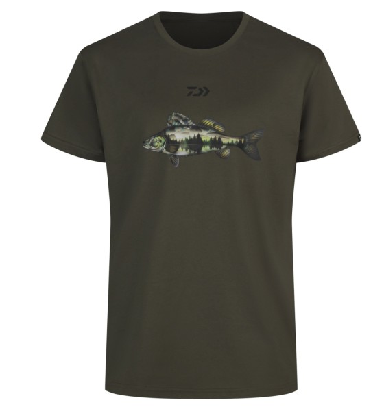 DAIWA T-Shirt Zander Olive Kurzarm-Shirt M L XL XXL