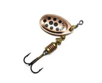 Mepps Aglia Gr. 2 4,5g Kupfer Silber Gold / rote & schwarze Punkte Mepps Aglia Gr. 2 4,5g Kupfer Silber Gold / rote & schwarze Punkte