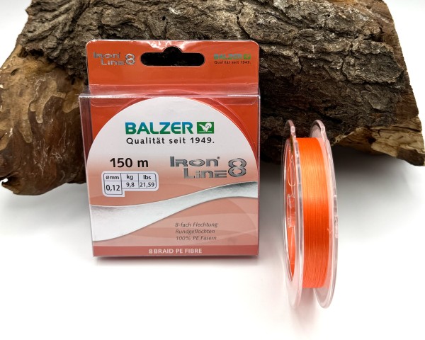 Balzer Iron Line 8 Orange 150m 0,08mm 0,10mm 0,12mm 0,14mm 0,16mm 0,18mm