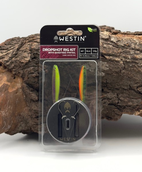 Westin Drop Shot Rig Kit + 8cm Shadteez Pintail 10g Clear & Dark Water Mix