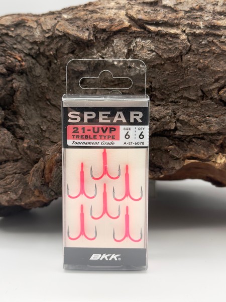 BKK Spear-21 UVP Treble Hook Drillinge Pink
