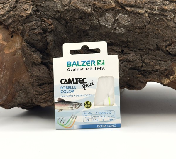 Balzer Camtec Speci Haken Forelle Farbig Vorfach 60cm Gr. 4 6 8 10 12