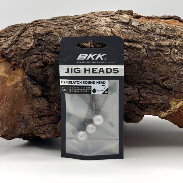 BKK Hyperlatch Round Head 5/0 Jighaken 5g - 25g mit Baitholder