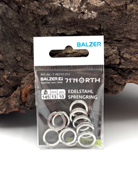 Balzer Edition 71° NORTH Sprengringe 13mm 17mm Edelstahl Splitringe