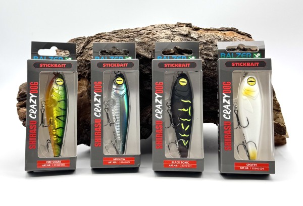 Balzer Shirasu Crazy Dog Stickbait 9cm 16g 4 Farben Topwaterköder