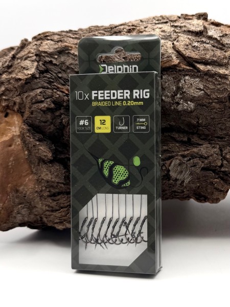 Delphin Feeder Rig Braided Line Turner mit Ködernadel Gr. 4 6 8