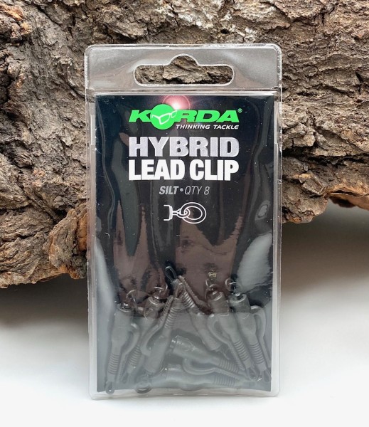 Korda Hybrid Lead Clips Silt 8 Stück