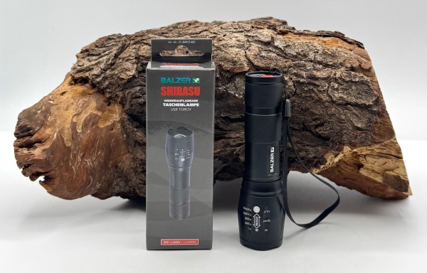 Balzer Shirasu Taschenlampe UV-/Weißlicht wiederaufladbar 300 Lumen